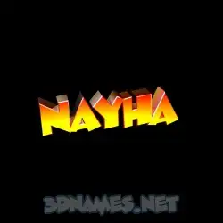nayha in Black Background style - 3D name wallpaper