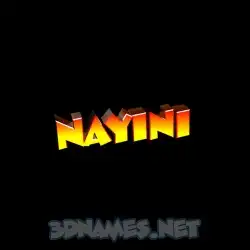 nayini in Black Background style - 3D name wallpaper