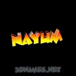 nayum in Black Background style - 3D name wallpaper