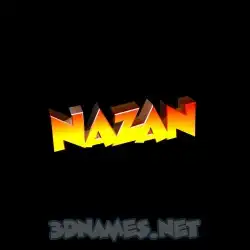 nazan in Black Background style - 3D name wallpaper