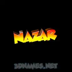 nazar in Black Background style - 3D name wallpaper