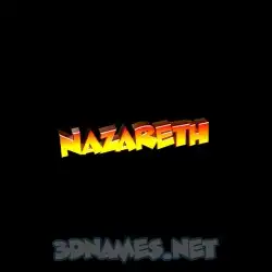 nazareth in Black Background style - 3D name wallpaper