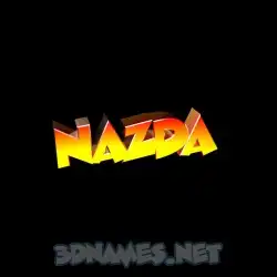 nazda in Black Background style - 3D name wallpaper