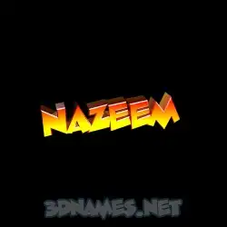 nazeem in Black Background style - 3D name wallpaper