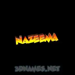 nazeema in Black Background style - 3D name wallpaper