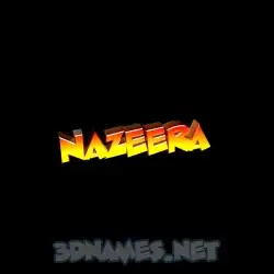nazeera in Black Background style - 3D name wallpaper