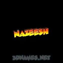 nazeesh in Black Background style - 3D name wallpaper