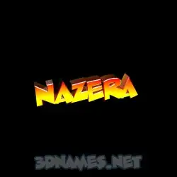 nazera in Black Background style - 3D name wallpaper