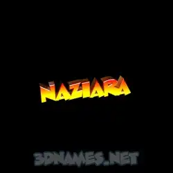 naziara in Black Background style - 3D name wallpaper