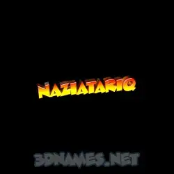 naziatariq in Black Background style - 3D name wallpaper