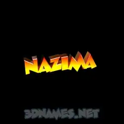 nazima in Black Background style - 3D name wallpaper