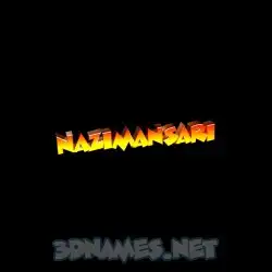 nazimansari in Black Background style - 3D name wallpaper
