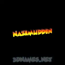 nazimuddin in Black Background style - 3D name wallpaper