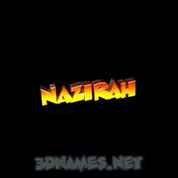 nazirah in Black Background style - 3D name wallpaper