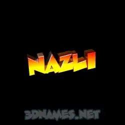 nazli in Black Background style - 3D name wallpaper