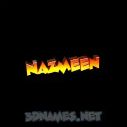 nazmeen in Black Background style - 3D name wallpaper