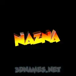 nazna in Black Background style - 3D name wallpaper