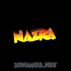 nazra in Black Background style - 3D name wallpaper