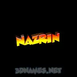 nazrin in Black Background style - 3D name wallpaper