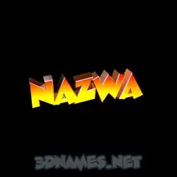 nazwa in Black Background style - 3D name wallpaper