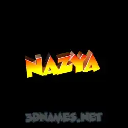 nazya in Black Background style - 3D name wallpaper