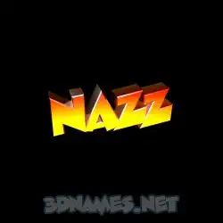 nazz in Black Background style - 3D name wallpaper