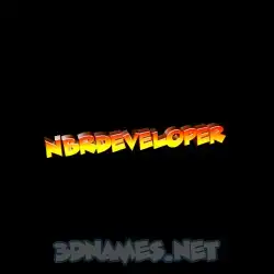 nbrdeveloper in Black Background style - 3D name wallpaper