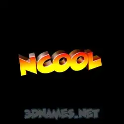 ncool in Black Background style - 3D name wallpaper