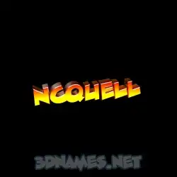 ncquell in Black Background style - 3D name wallpaper