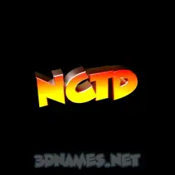 nctd in Black Background style - 3D name wallpaper