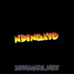 ndingayo in Black Background style - 3D name wallpaper