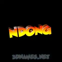 ndong in Black Background style - 3D name wallpaper