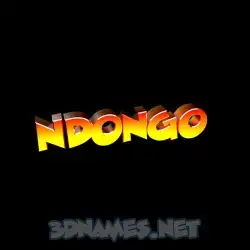 ndongo in Black Background style - 3D name wallpaper