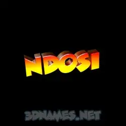 ndosi in Black Background style - 3D name wallpaper