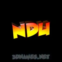 ndu in Black Background style - 3D name wallpaper