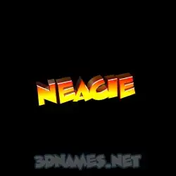 neacie in Black Background style - 3D name wallpaper