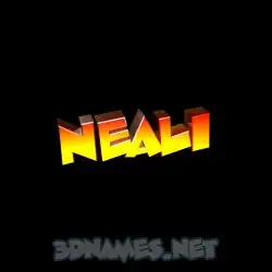 neali in Black Background style - 3D name wallpaper