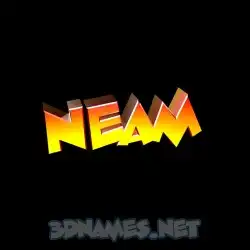 neam in Black Background style - 3D name wallpaper