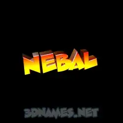 nebal in Black Background style - 3D name wallpaper