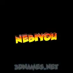 nebiyou in Black Background style - 3D name wallpaper