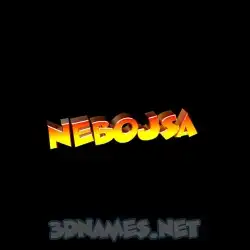 nebojsa in Black Background style - 3D name wallpaper