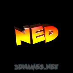 ned in Black Background style - 3D name wallpaper