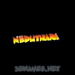 neduthara in Black Background style - 3D name wallpaper
