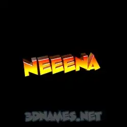 neeena in Black Background style - 3D name wallpaper