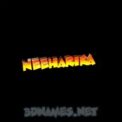 neeharika in Black Background style - 3D name wallpaper
