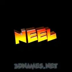 neel in Black Background style - 3D name wallpaper