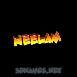 neelam in Black Background style - 3D name wallpaper