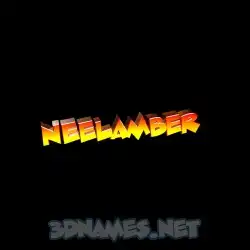 neelamber in Black Background style - 3D name wallpaper