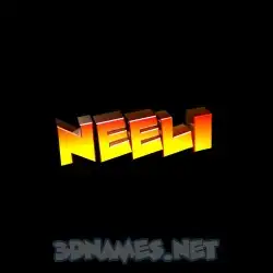 neeli in Black Background style - 3D name wallpaper