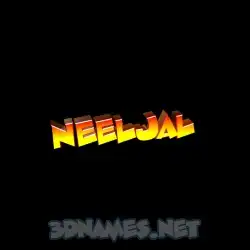 neeljal in Black Background style - 3D name wallpaper